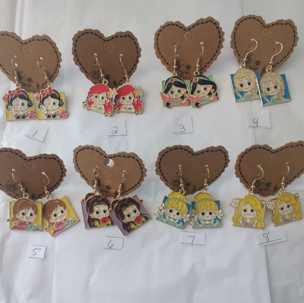 🆕 Disney Princess Handmade Earrings (2/$15)